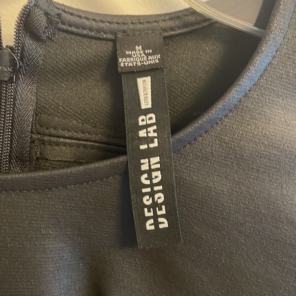 DESIGN LAB L&T - Faux leather black short sleeved dress - NWT - Picture 3 of 5